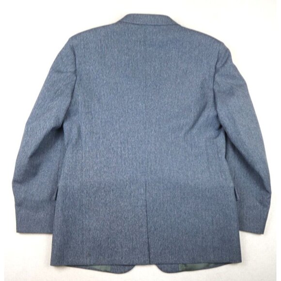 THE COMFORT SUIT - VINTAGE MEN'S BLUE SPORT COAT BLAZER JACKET - SIZE 42R - Picture 10 of 11